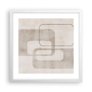 Póster en marco blanco - Fuga geométrica - 40x40 cm