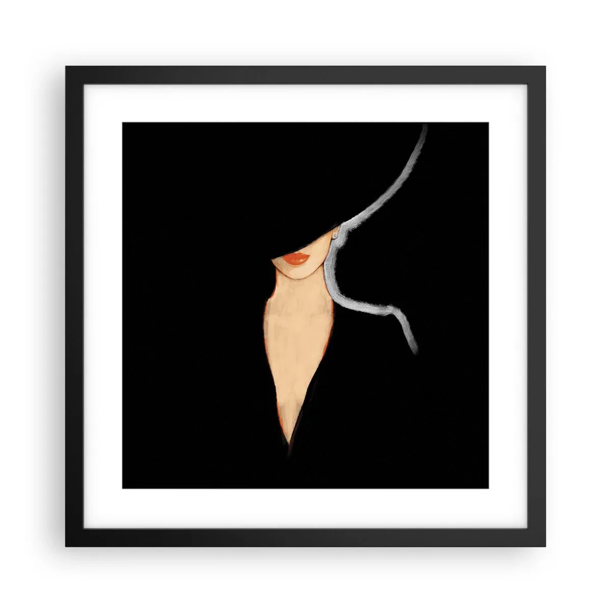 Póster en marco negro - Elegancia y estilo - 40x40 cm