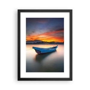 Póster en marco negro - Se avecina una buena noche - 30x40 cm