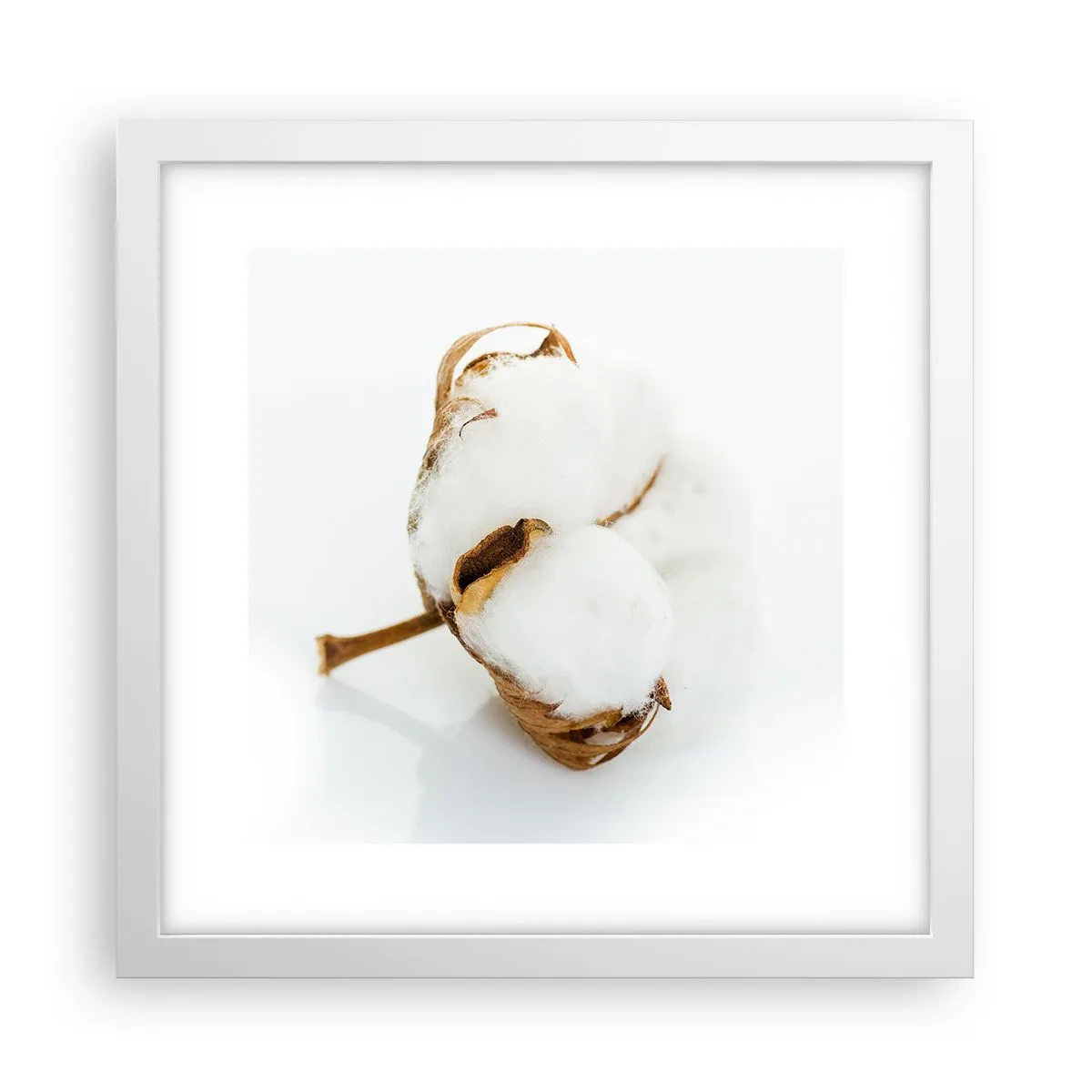 Póster en marco blanco - Suave por naturaleza - 30x30 cm