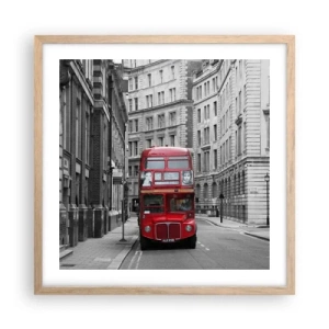 Póster en marco roble claro - La vida cotidiana no tiene por qué ser gris - 50x50 cm