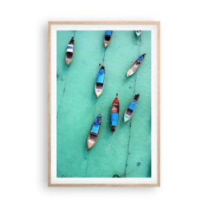 Póster en marco roble claro - En alegre espera - 61x91 cm