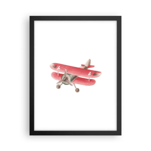 Póster en marco negro - Listo para surcar los cielos - 30x40 cm