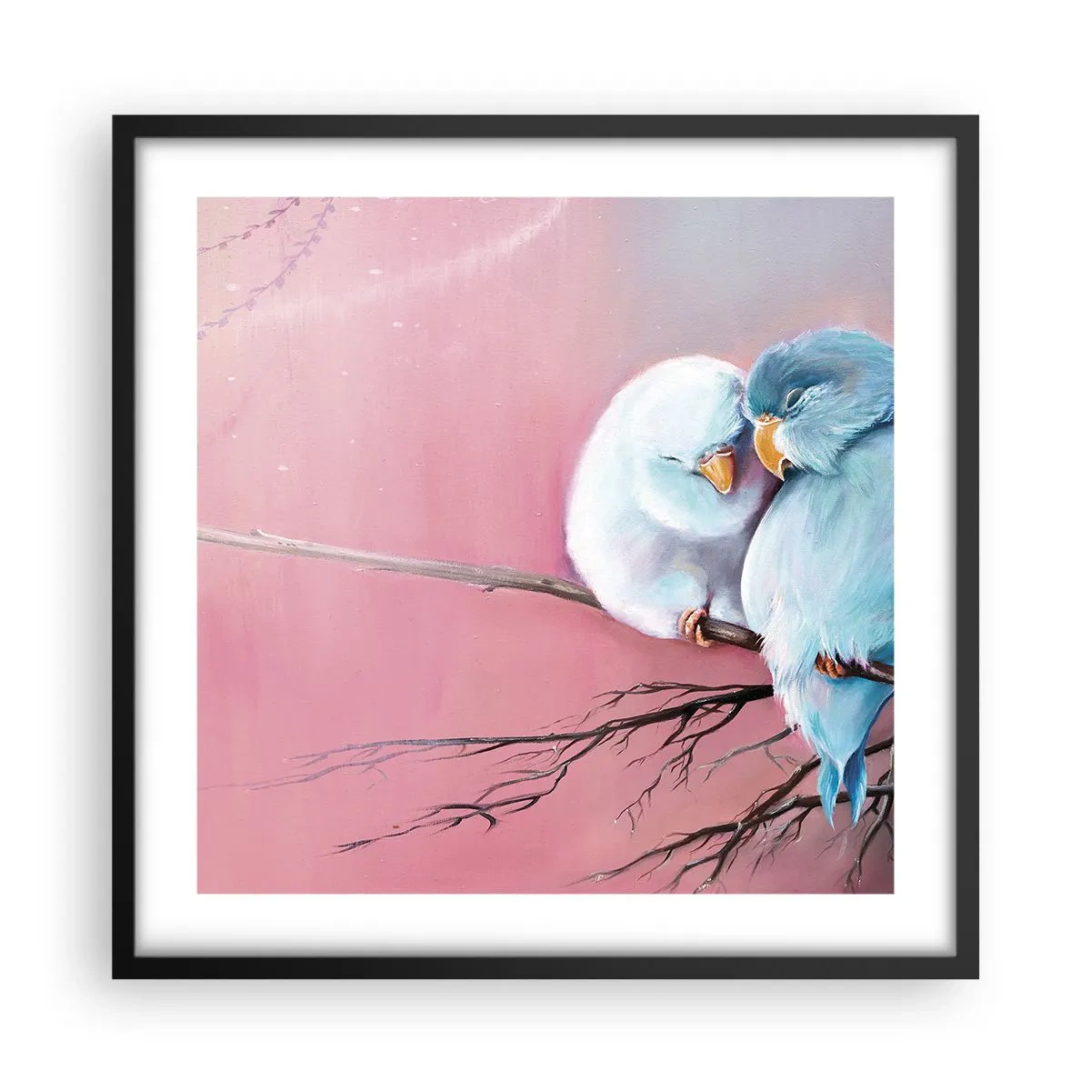 Póster en marco negro - Qué añadir aquí... - 50x50 cm