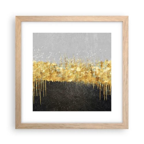 Póster en marco roble claro - Hacia arriba y hacia abajo - 30x30 cm