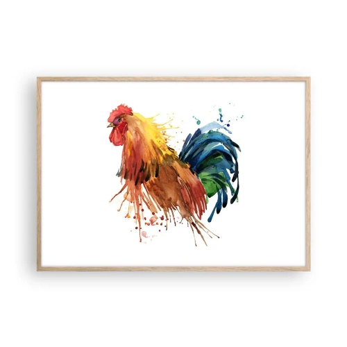 Póster en marco roble claro - Un manto real, un orgullo real - 100x70 cm