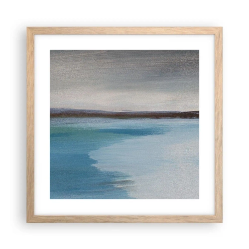 Póster en marco roble claro - Paisaje horizontal - 40x40 cm