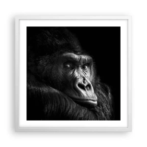 Póster en marco blanco - ¿Y qué estás mirando? - 50x50 cm