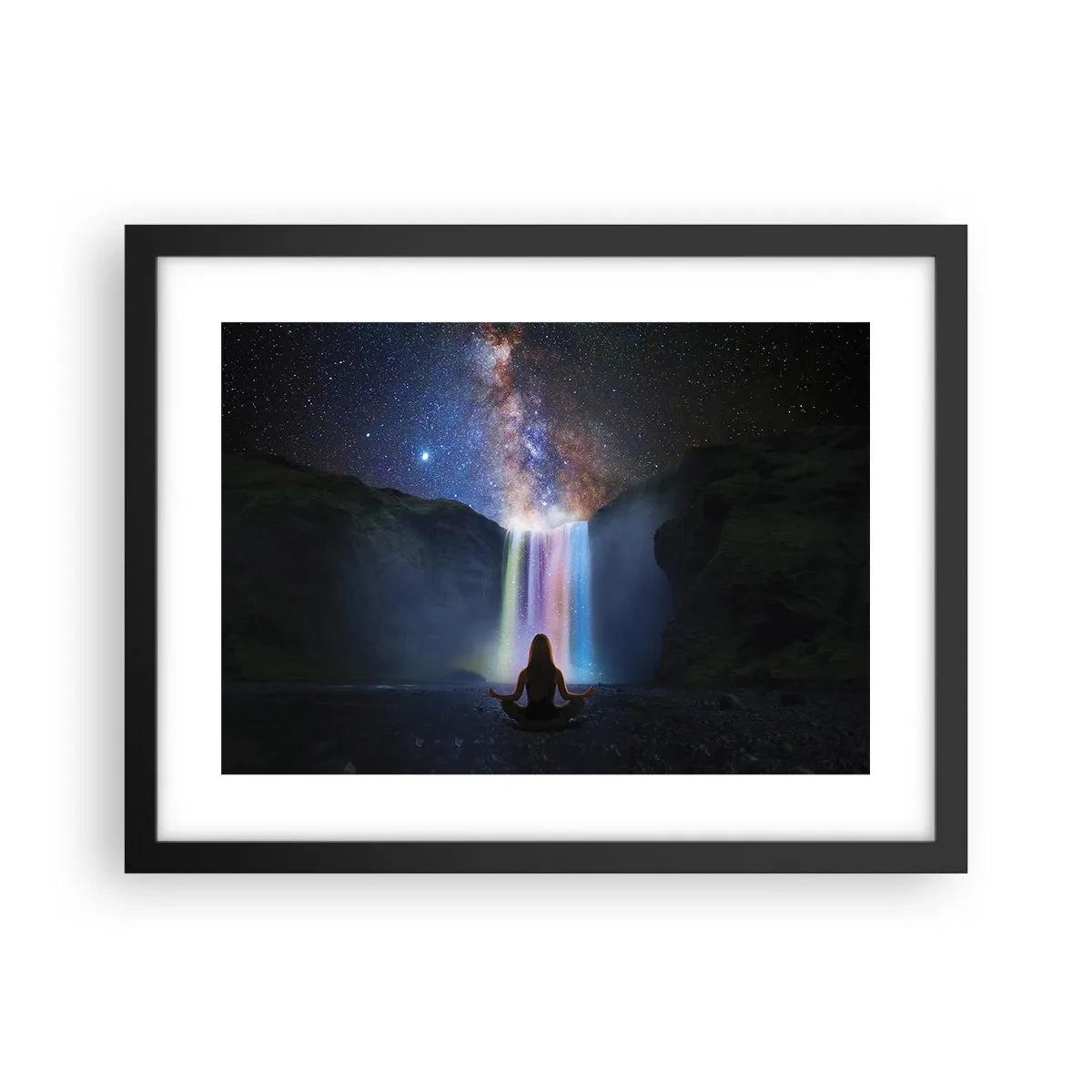 Póster en marco negro - Armonía absoluta - 40x30 cm