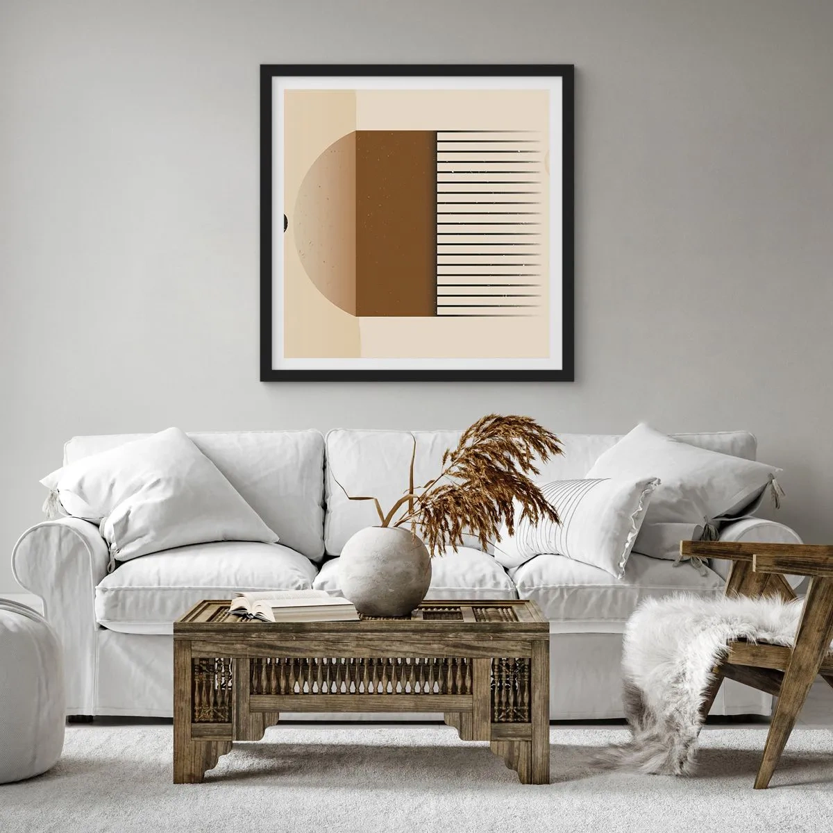 Póster en marco negro - Varios estados - 30x30 cm