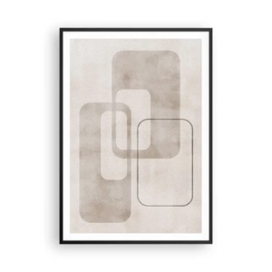 Póster en marco negro - Fuga geométrica - 70x100 cm