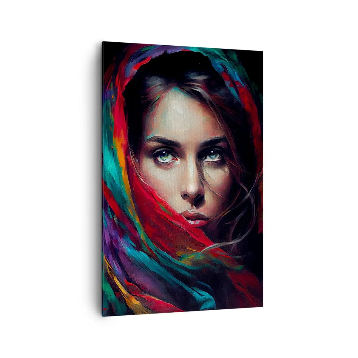 Cuadro sobre lienzo - Impresión de Imagen - Misterio de ojos verdes - 80x120 cm