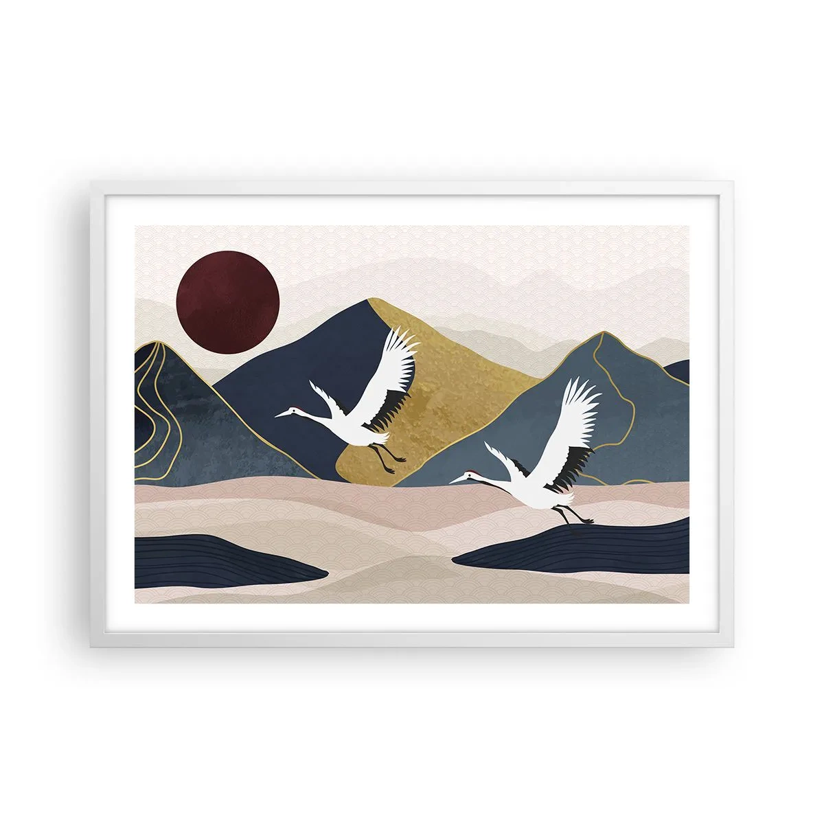 Póster en marco blanco - Y el día ha vuelto a pasar volando - 70x50 cm