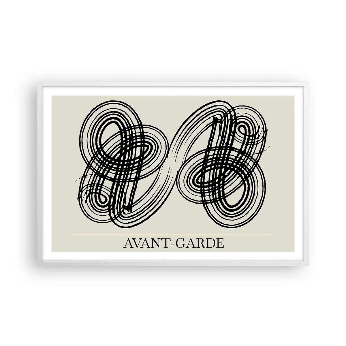 Póster en marco blanco - Salió espontáneamente - 91x61 cm