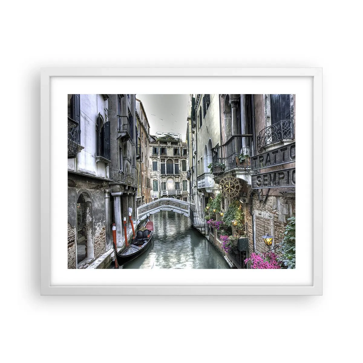 Póster en marco blanco - Durante siglos, un sueño - 50x40 cm