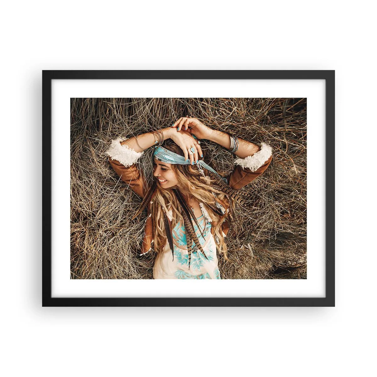 Póster en marco negro - El verano del amor - 50x40 cm