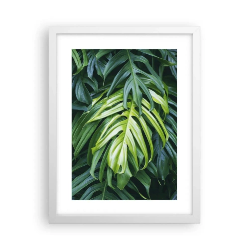 Póster en marco blanco - Sumérjase en la frescura - 30x40 cm