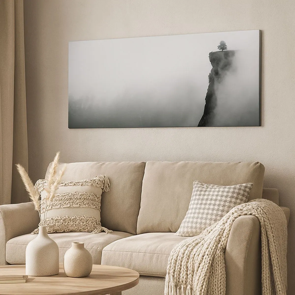 Cuadro sobre lienzo - Impresión de Imagen - En el límite del mundo - 100x40 cm