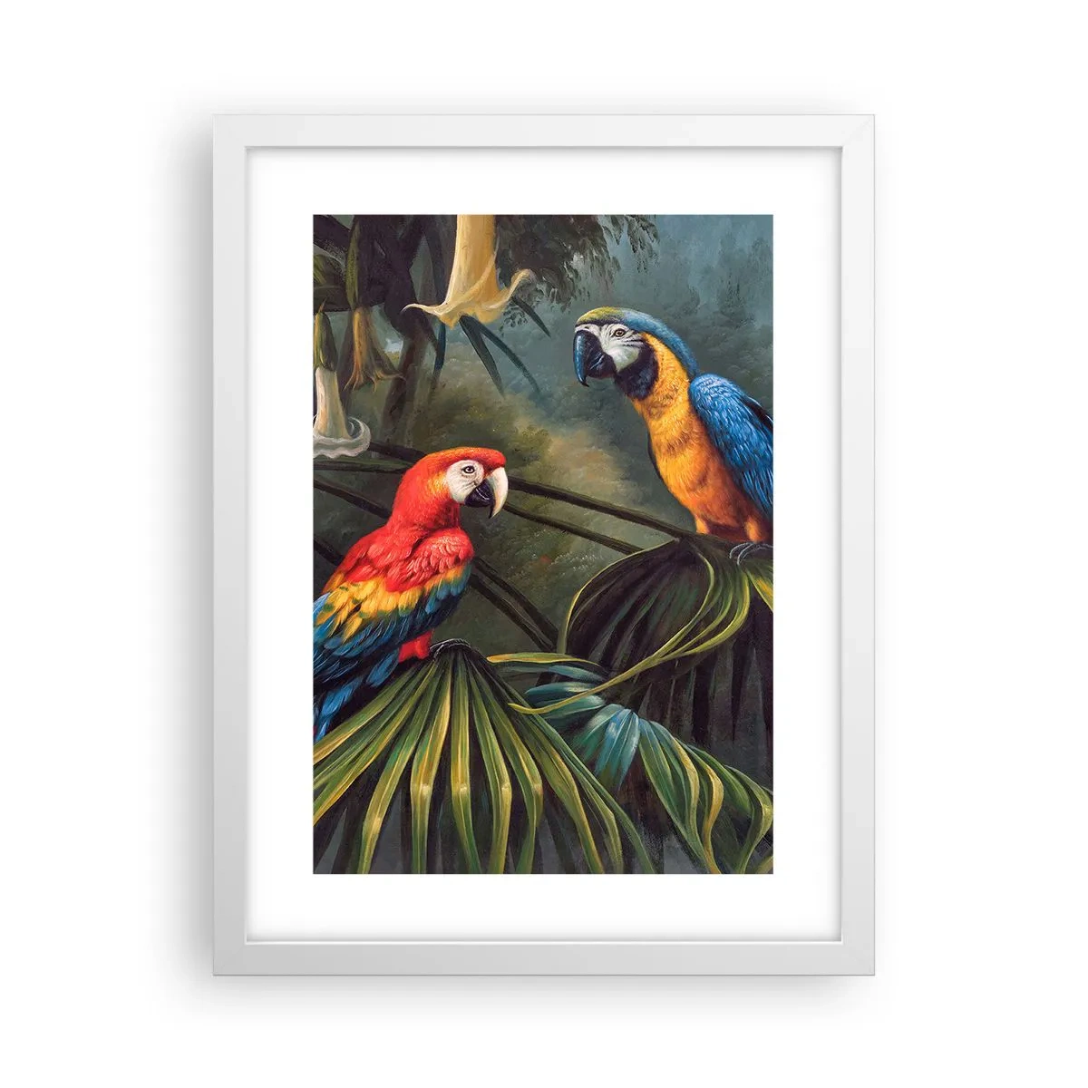 Póster en marco blanco - Romanticismo en los trópicos - 30x40 cm