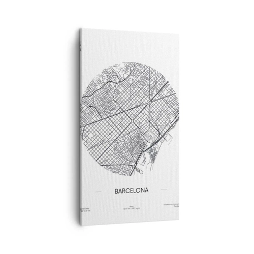 Cuadro sobre lienzo - Impresión de Imagen - Anatomía de Barcelona - 45x80 cm