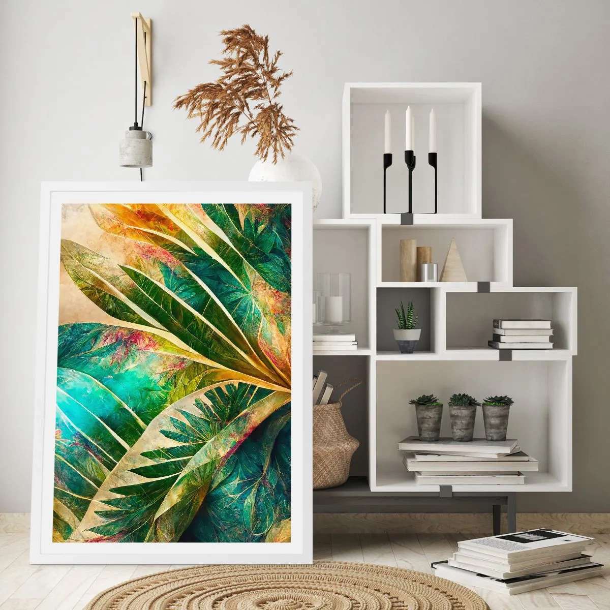 Póster en marco blanco - Los colores del trópico - 30x40 cm