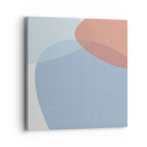 Cuadro sobre lienzo - Impresión de Imagen - Relaciones en colores pastel - 40x40 cm