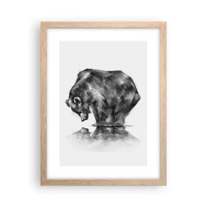 Póster en marco roble claro - Es bueno ver a alguien cercano - 30x40 cm