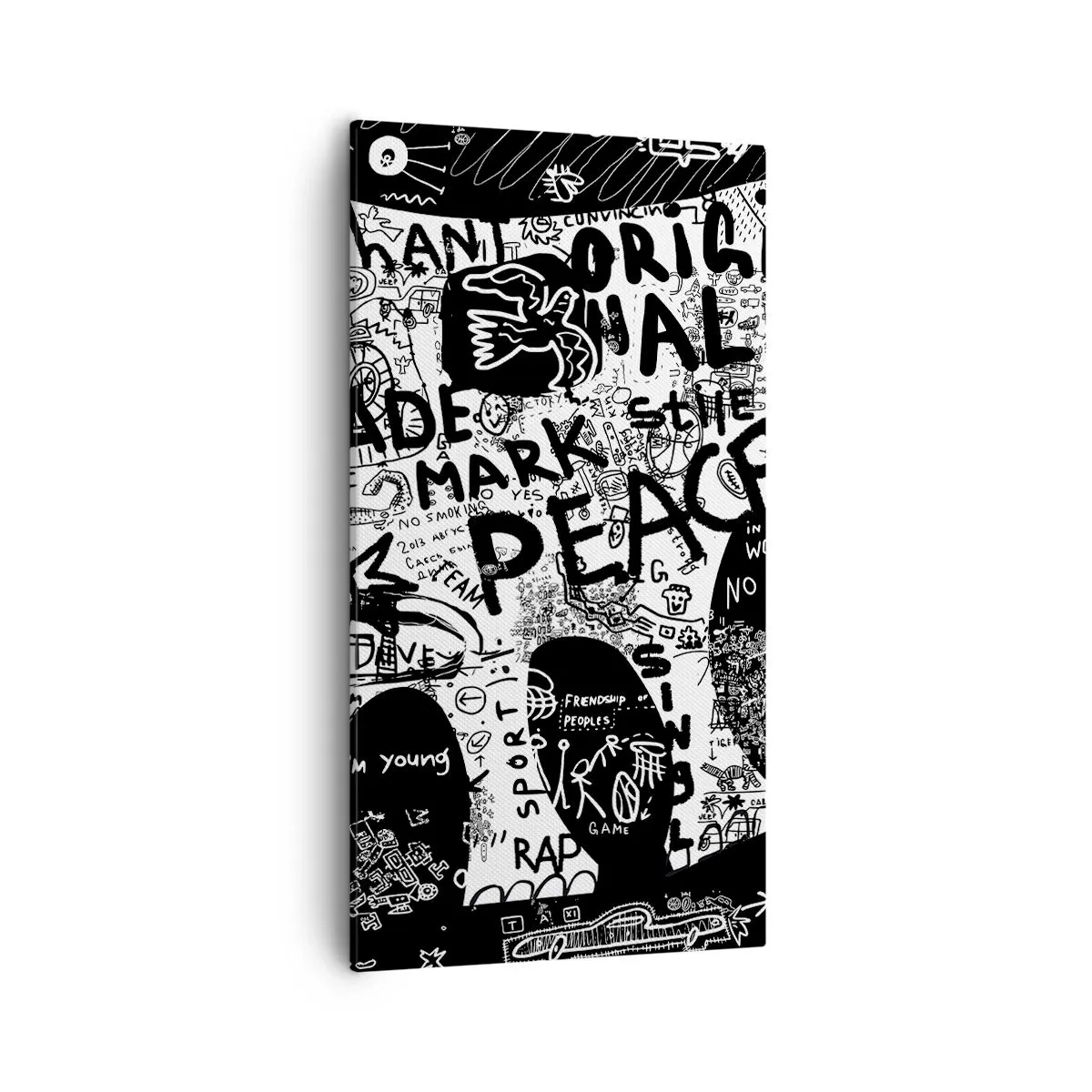 Cuadro sobre lienzo - Impresión de Imagen - El rico mundo de la calle - 55x100 cm