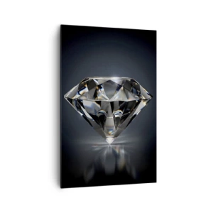 Cuadro sobre lienzo - Impresión de Imagen - Una interpretación artística de un diamante sobre un fondo oscuro. - 80x120cm - Riqueza y belleza - Decoración de pared moderna para salón y dormitorio ARTTOR