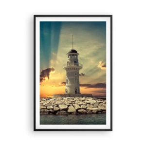 Póster en marco negro - Luz - Bondad - Belleza - 61x91 cm