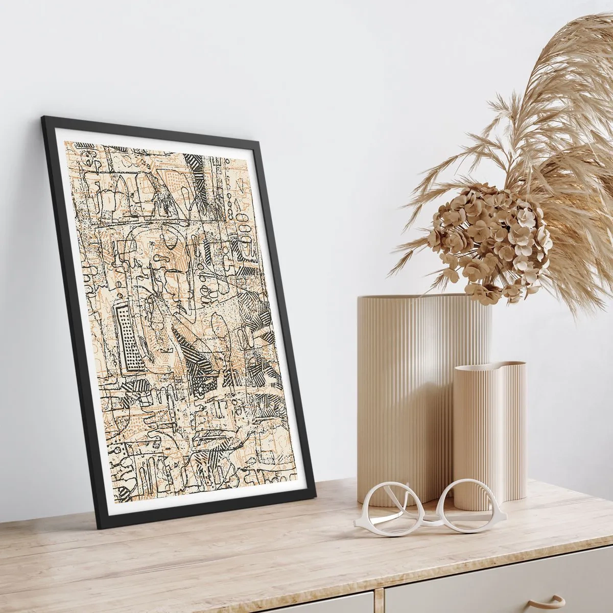 Póster en marco negro - A la espera de ser descifrado - 30x40 cm