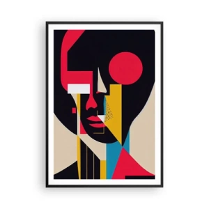 Póster en marco negro - Su mundo interior - 70x100 cm