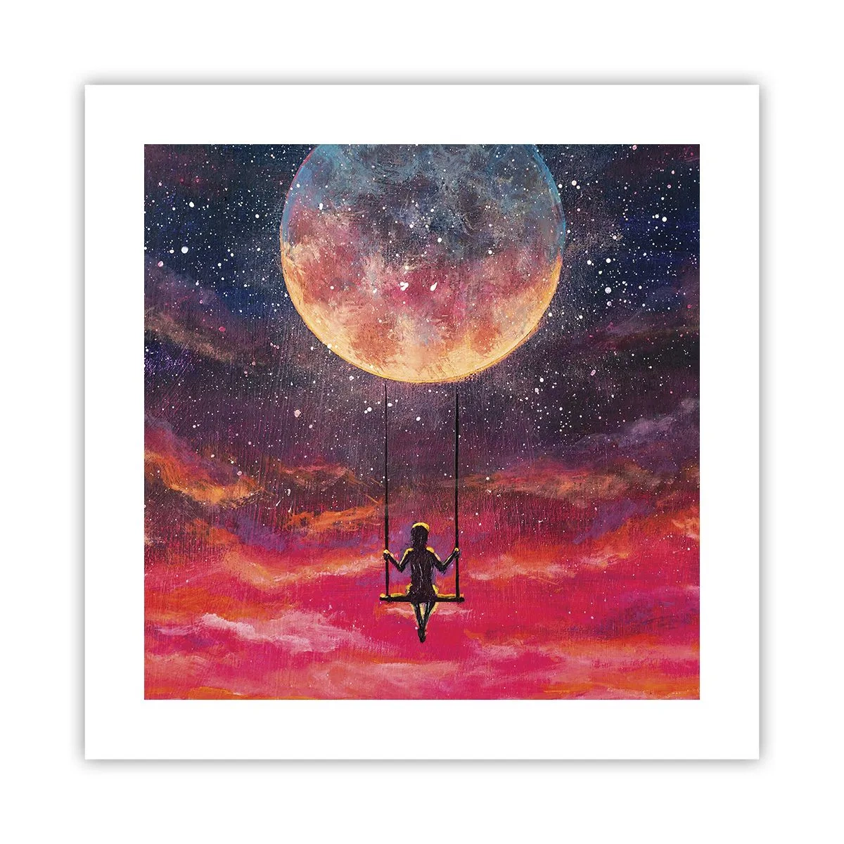 Póster - Disfrutar de las nubes - 40x40 cm