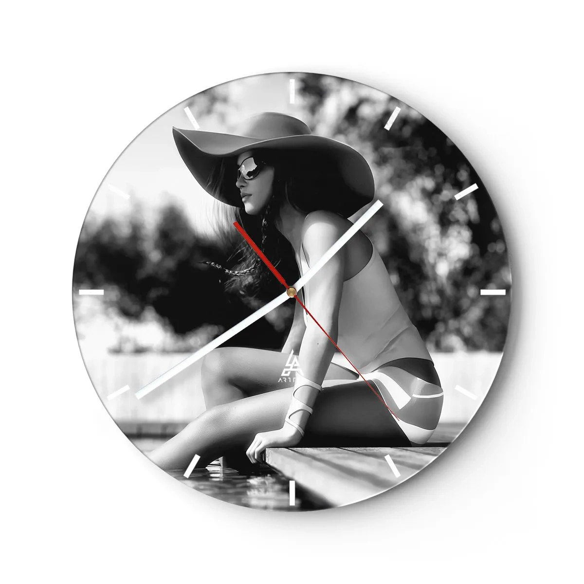 Reloj de pared - Reloj de vidrio - Un sueño de verano - 30x30 cm