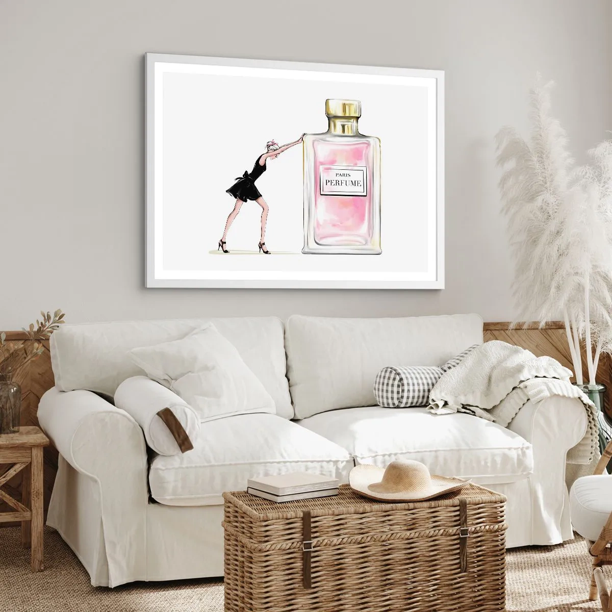 Póster en marco blanco - La esencia de la feminidad - 100x70 cm