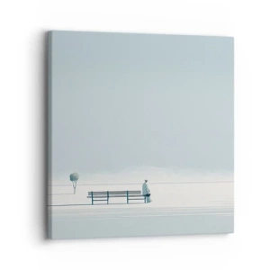 Cuadro sobre lienzo - Impresión de Imagen - Sí, estoy esperando - 30x30 cm