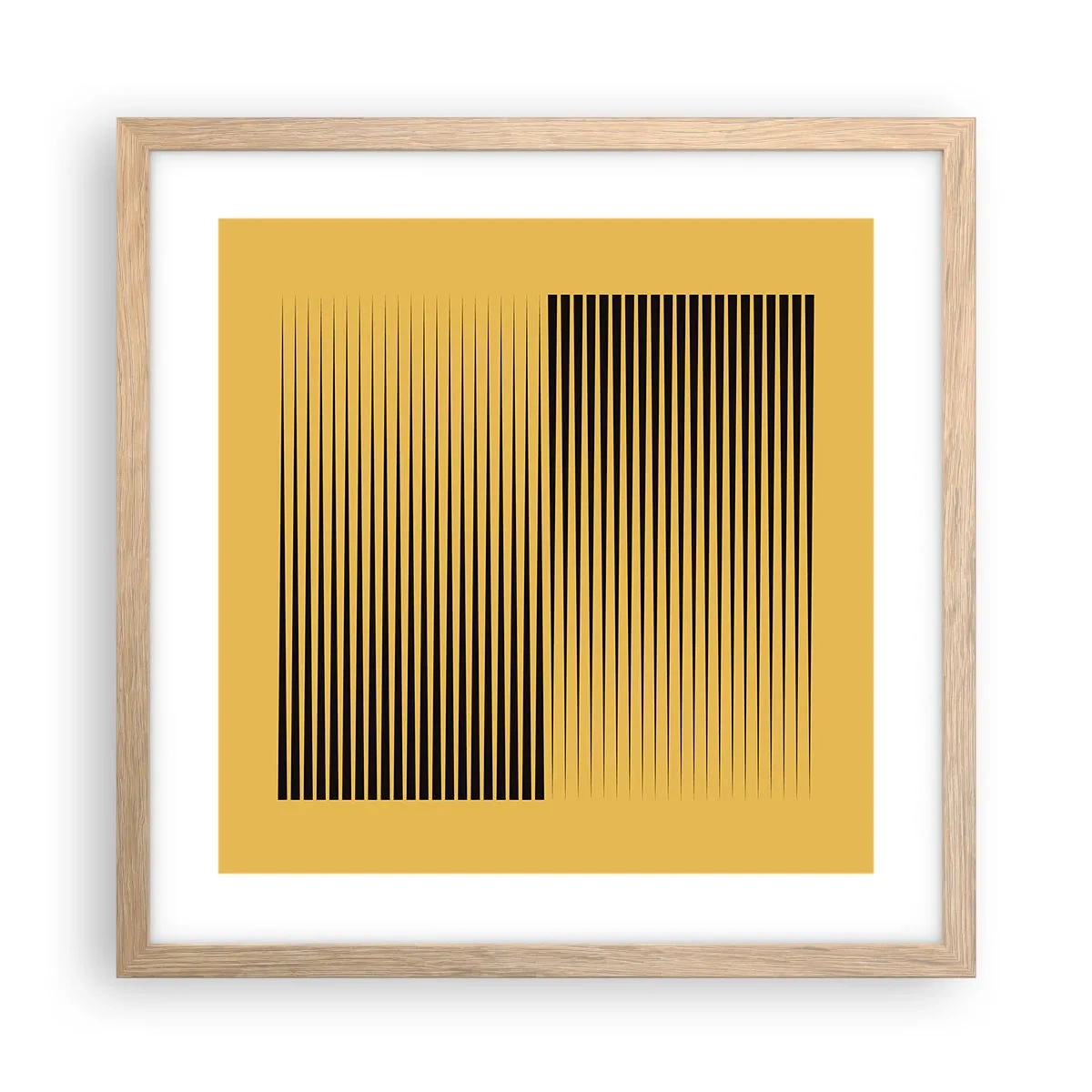 Póster en marco roble claro - Cuadrado de opuestos - 40x40 cm