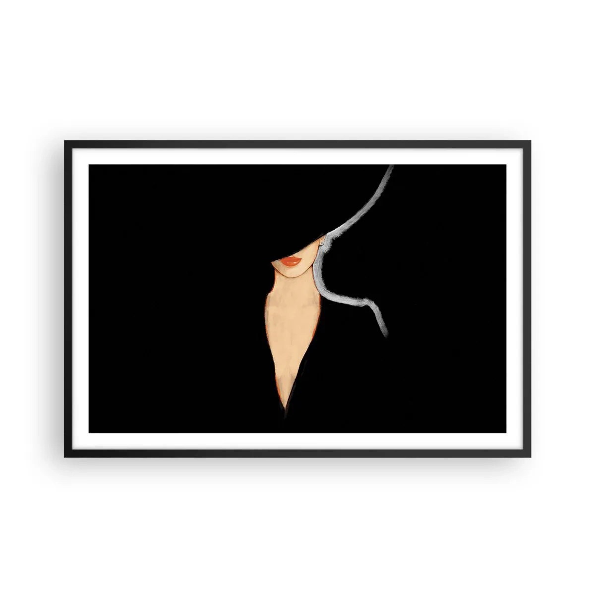 Póster en marco negro - Elegancia y estilo - 91x61 cm