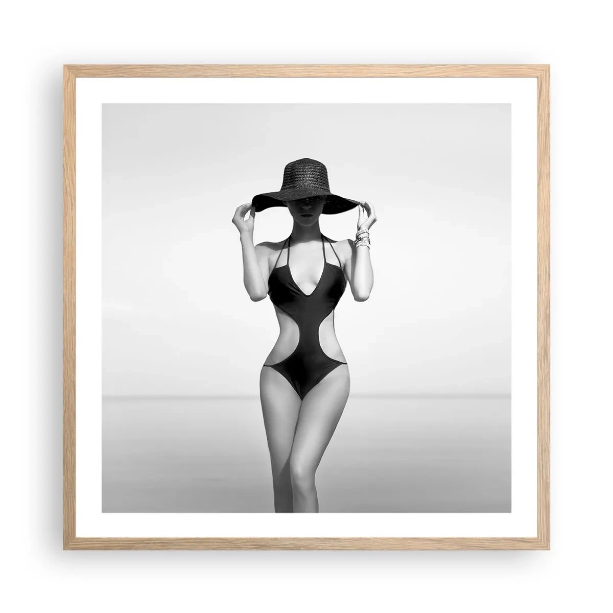 Póster en marco roble claro - Mi nombre es Elegancia - 60x60 cm