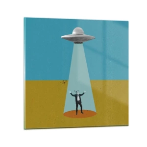 Cuadro sobre vidrio - Impresiones sobre Vidrio - Un encuentro cercano - 40x40 cm