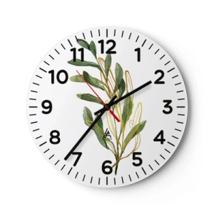 Reloj de pared - Reloj de vidrio - La vida se abre camino - 40x40 cm