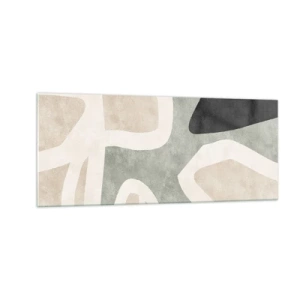 Cuadro sobre vidrio - Impresiones sobre Vidrio - Composición con un toque negro - 100x40 cm