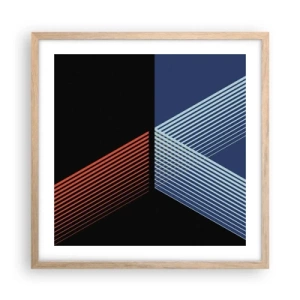 Póster en marco roble claro - La rectitud - 50x50 cm