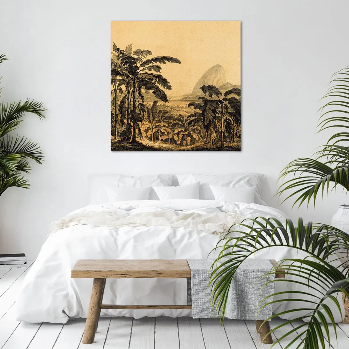 Cuadro sobre lienzo - Impresión de Imagen - En un ambiente colonial - 30x30 cm
