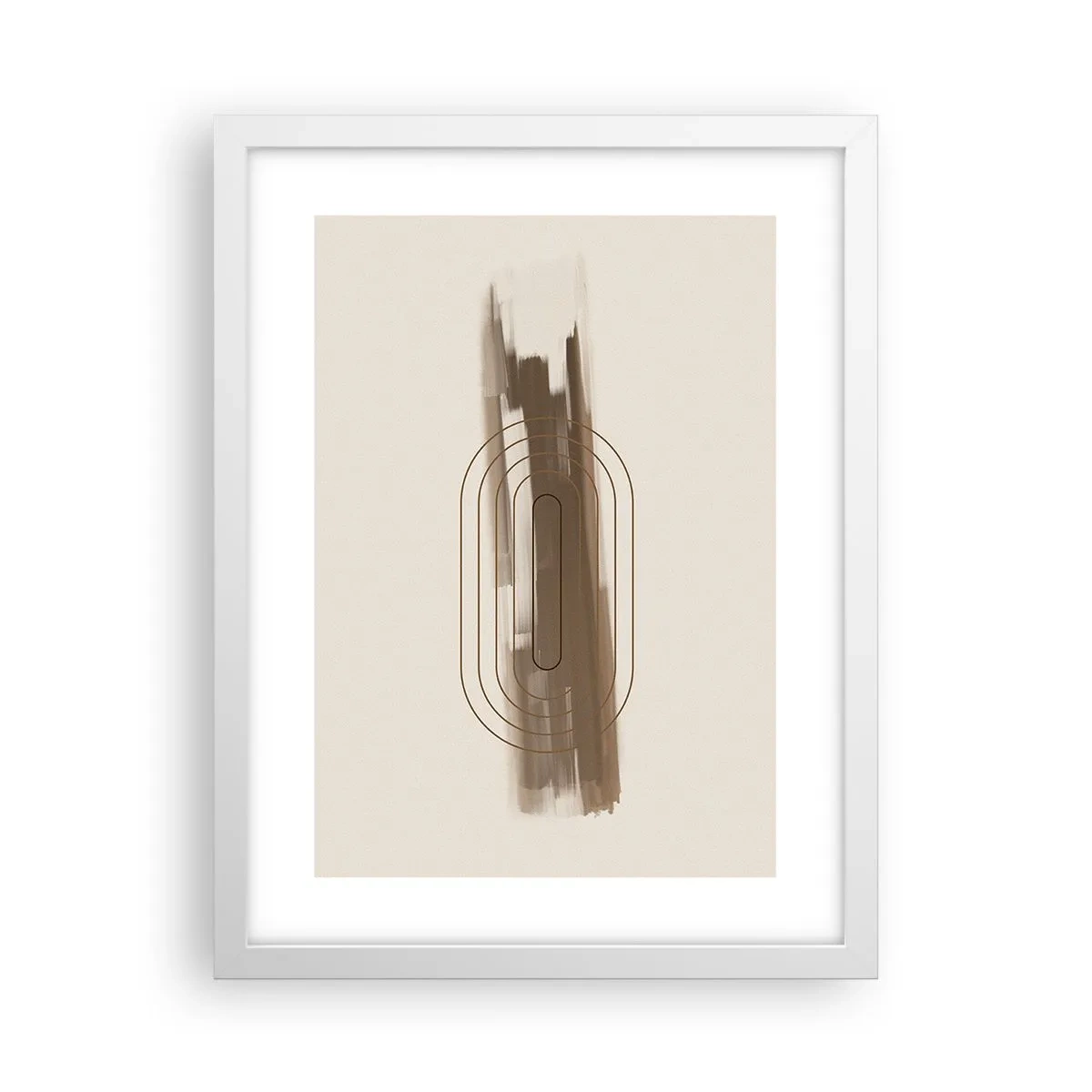 Póster en marco blanco - Un soplo de gris - 30x40 cm