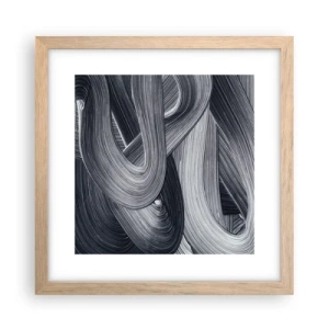Póster en marco roble claro - La fluidez de la realidad - 30x30 cm