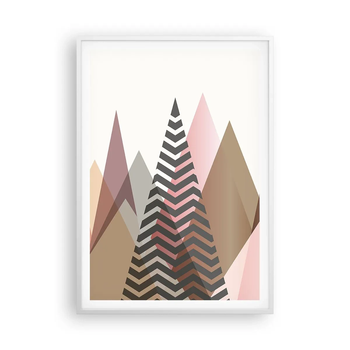Póster en marco blanco - Una visión piramidal - 70x100 cm