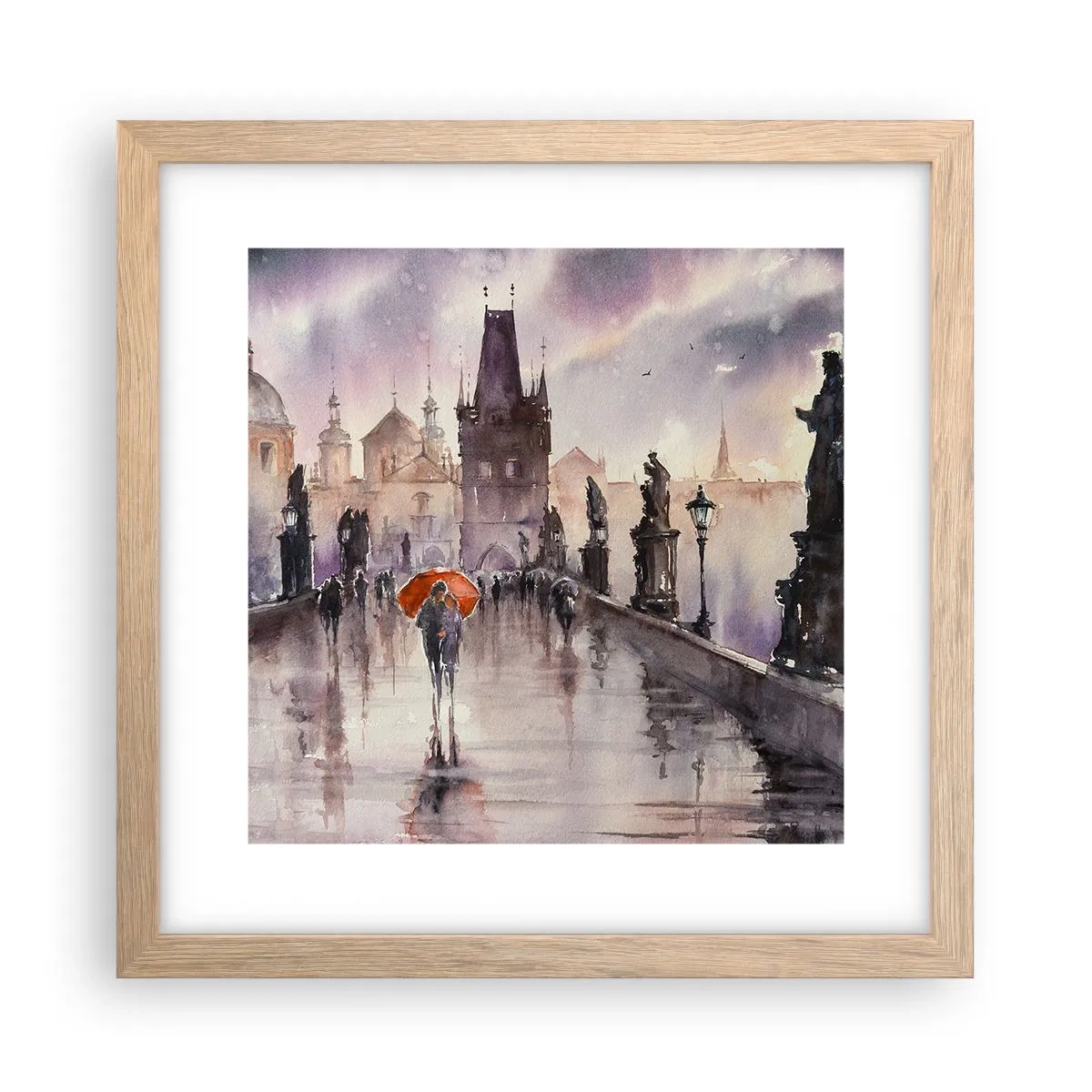 Póster en marco roble claro - La gente no cambia - 30x30 cm