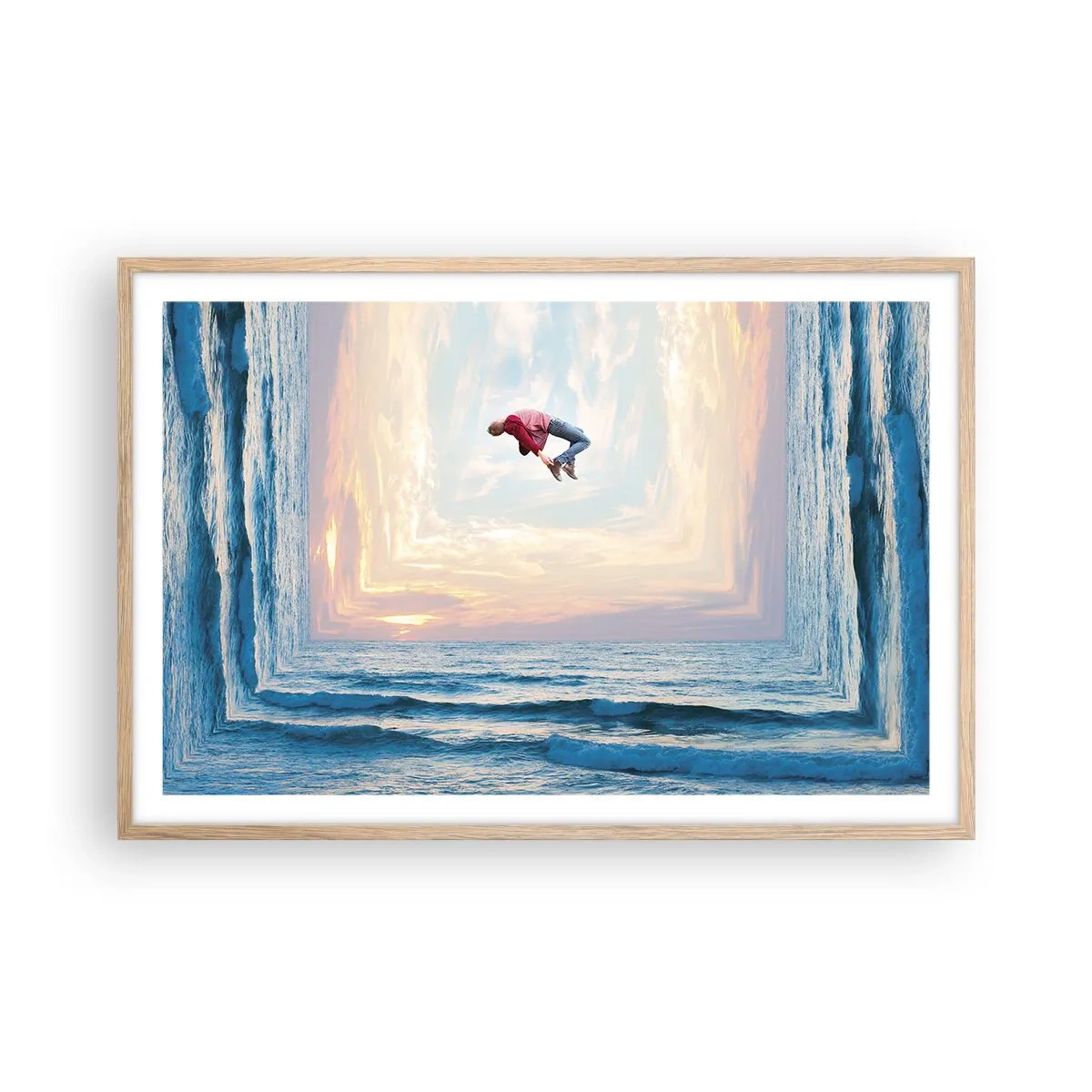 Póster en marco roble claro - A otra dimensión - 91x61 cm