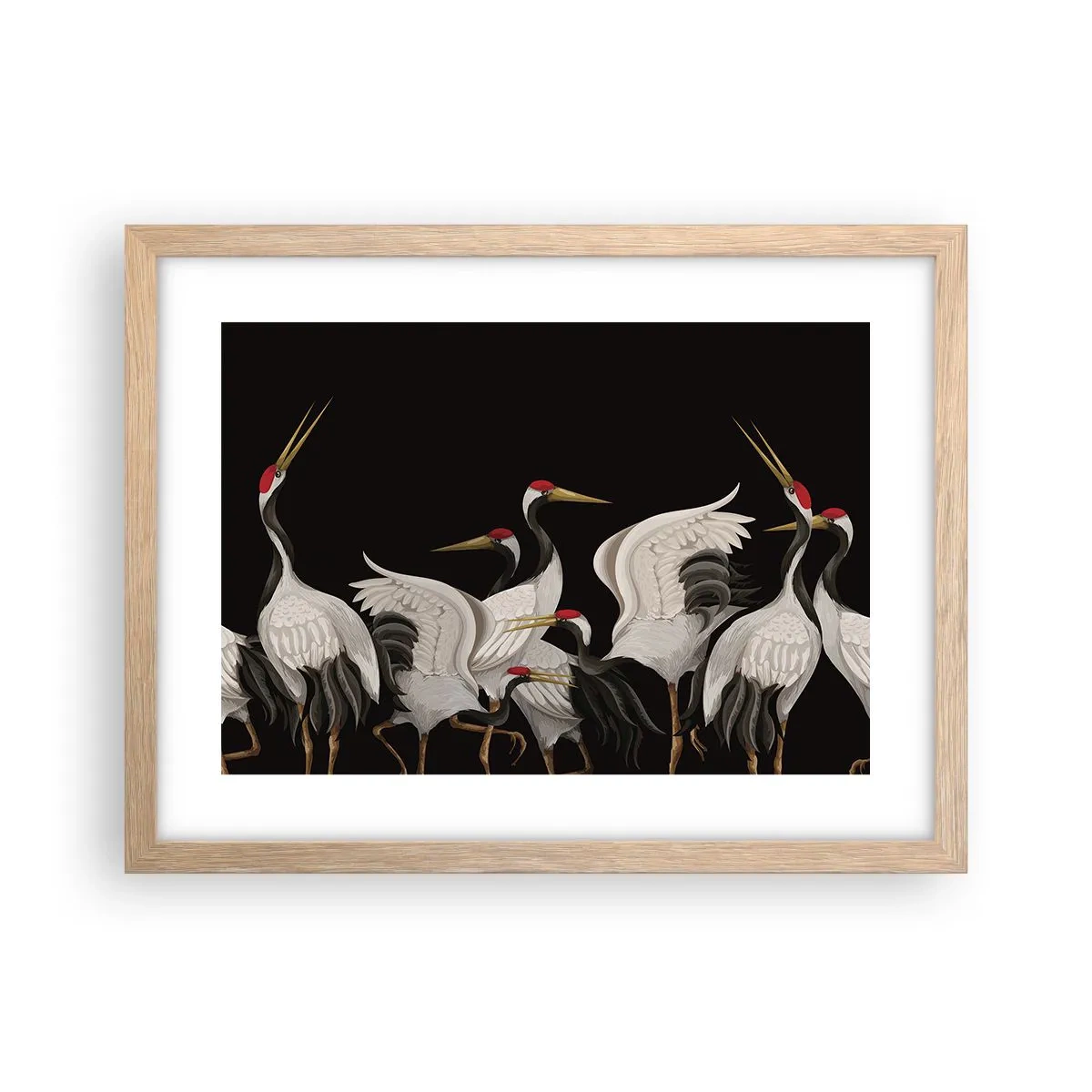 Póster en marco roble claro - Asuntos de aves - 40x30 cm